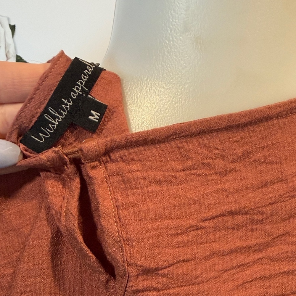 Fall Rust Long Sleeve Dress - Picture 4 of 4